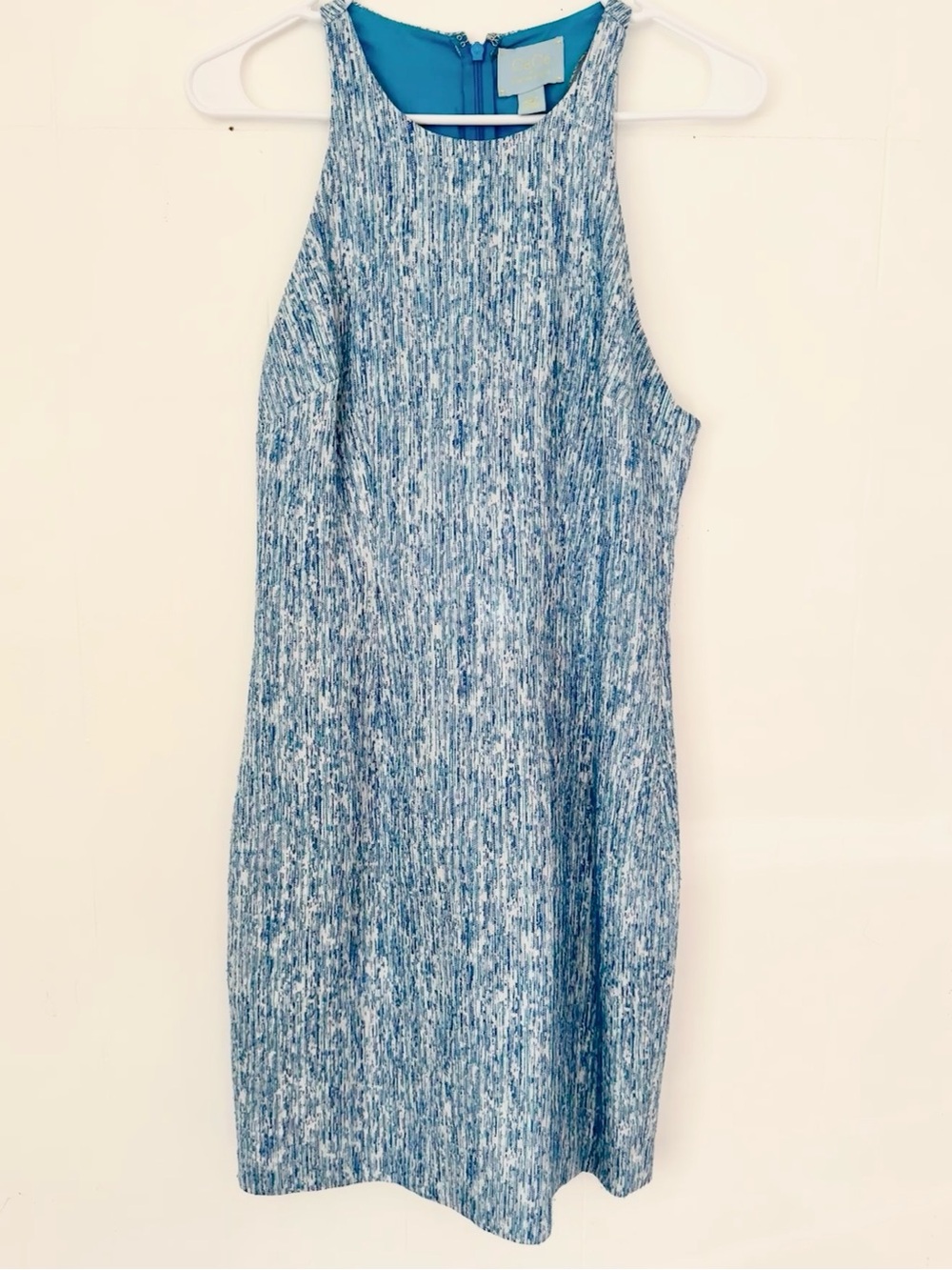 CeCe by Cynthia Steffe Blue & White sheath Dress